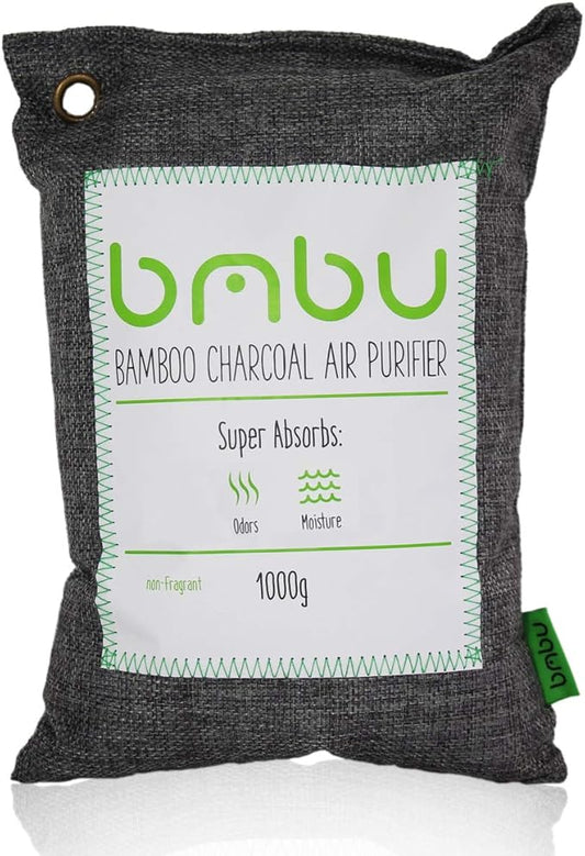 1000g Large Bamboo Charcoal Air Purifier Bag - Car Deodorizer Freshener - Remove Odor and Control Moisture in Your RV, Camper, SUV, Truck, Closet, Mobile Home, Storage - Non fragrant 1kg