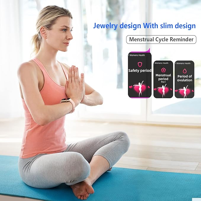 FITVII Slim Fitness Tracker with Blood Oxygen, Blood Pressure, 24/7 Heart Rate and Sleep Tracking, IP68 Waterproof Activity Trackers and Smart Watches with Step Tracker, Pedometer for Women Men