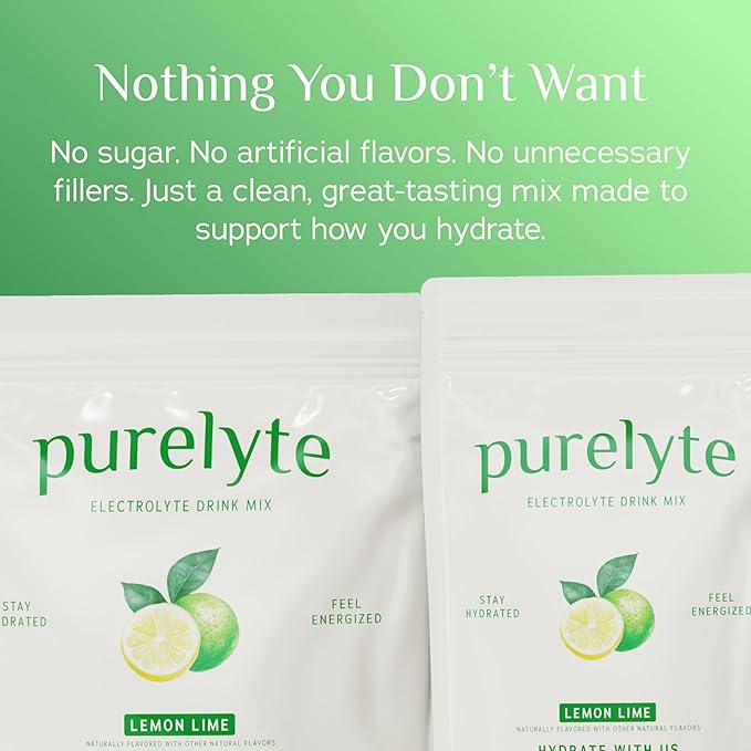 Electrolyte Drink Mix – Sugar-Free Hydration Powder Packets – Clean Electrolytes with Trace Minerals – Keto, Vegan, Gluten-Free – No Artificial Sweeteners – 12 Sticks – Lemon Lime