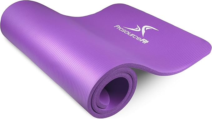 ProsourceFit Extra Thick Yoga and Pilates Mat ½” (13mm), 71-inch Long High Density Exercise Mat with Comfort Foam and Carrying Strap