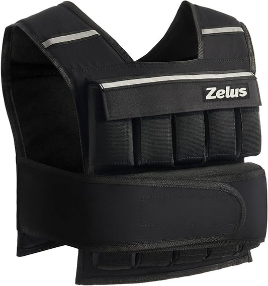 ZELUS Weighted Vest, 20lb/30lb/60lb Vest Adjustable Weights for Exercise, Weight Vest for Men, Workout Vest for Home Workouts Cardio Strength Training Weight Loss