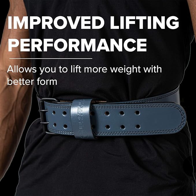 7mm Leather Weight Lifting Belt (IPF, USAPL, USPA, IPL USAW & IWF Approved) - 4" to 2” Tapered Premium Weightlifting Belt for Olympic Lifting, Powerlifting, Cross training, Gym, Workout & Weight Training - Weightlifting Belts for Men and Women
