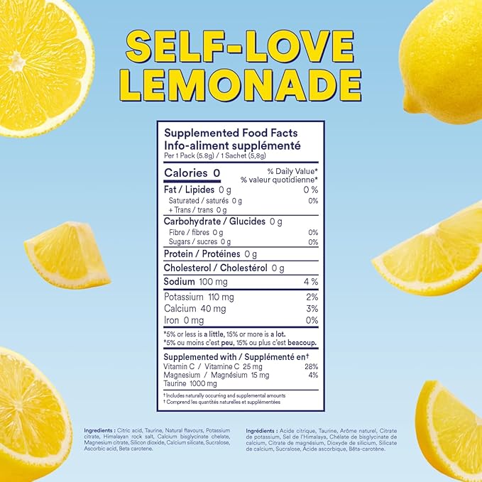 Cira Hydration Stick Packs x Alicia McCarvell Electrolyte Powder & Drink Mix for On-The-Go Dehydration Relief & Recovery - Self Love Lemonade, 20 Servings