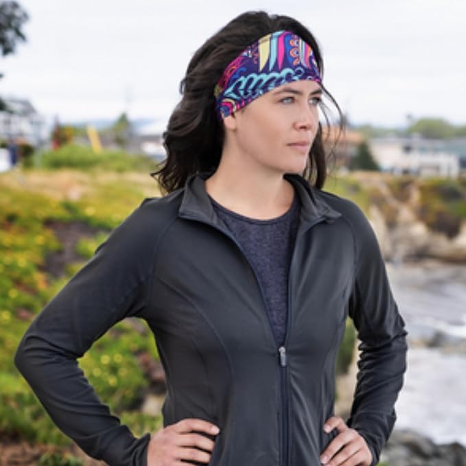 Equestrian Headbands Designed to Wick Moisture and Protect Hair Under Helmets, for Horseback Riding, Biking, and Securing Ear Buds