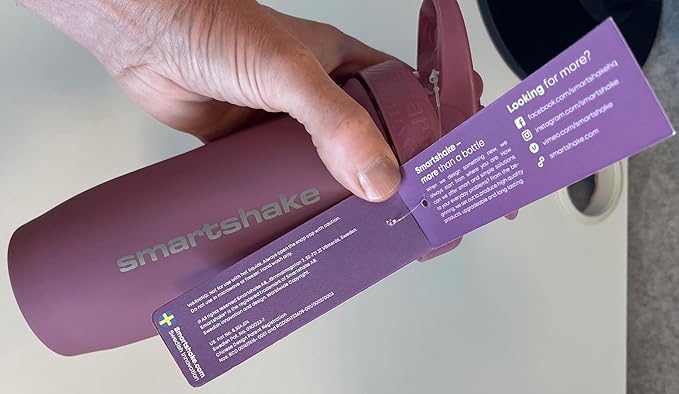 Smartshake Reforce Stainless Steel Protein Shaker Bottle 900 ml | 30 oz - Leakproof Screw-on Lid - BPA Free – Non Insulated Bottle- Unisex (Deep Rose)