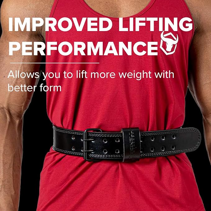 7mm Leather Weight Lifting Belt (IPF, USAPL, USPA, IPL USAW & IWF Approved) - 4" to 2” Tapered Premium Weightlifting Belt for Olympic Lifting, Powerlifting, Cross training, Gym, Workout & Weight Training - Weightlifting Belts for Men and Women