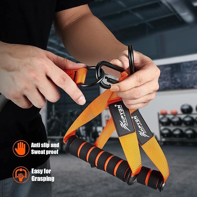 HPYGN Heavy Resistance Bands, 300LBS Exercise Bands for Working Out, Fitness Bands with Handles, Workout Bands for Men, Weight Bands Set for Muscle Training, Strength, Slim, Yoga, Home Gym Equipment