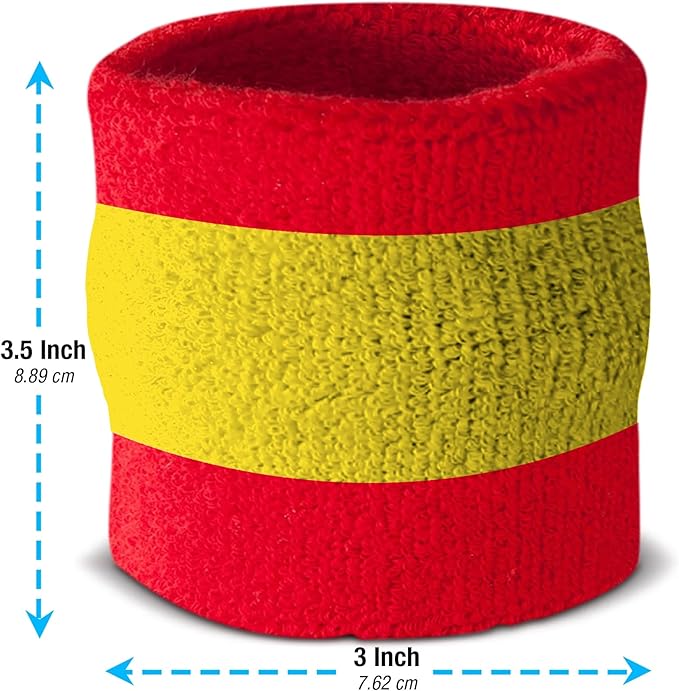 Suddora Striped Sweatband Set, Moisture Wicking 2 Wristbands and 1 Headband, Breathable Athletic Sweat Bands for Sports, Costumes & Cosplay, Matching Bands to Wear with Jersey