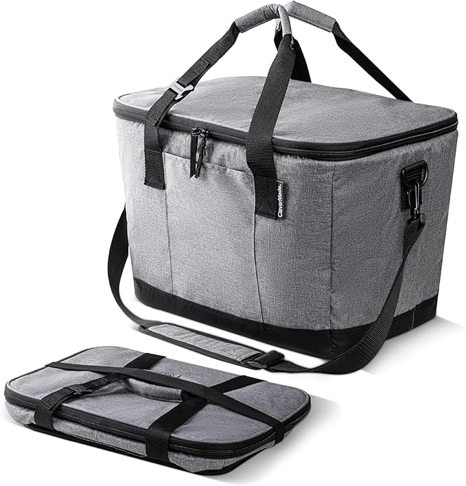 CleverMade Collapsible Insulated Cooler Bag – Leakproof Soft Folding Cooler for Beach, Travel, Car