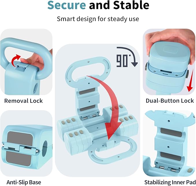 2-in-1 Adjustable Dumbbells Set, 4 Levels Weight Dumbbells Set for Women Men, Each 2.2/3.3/4.4/5.5lb Hand Weights with Kettlebell Form for Home Gym Exercise Training