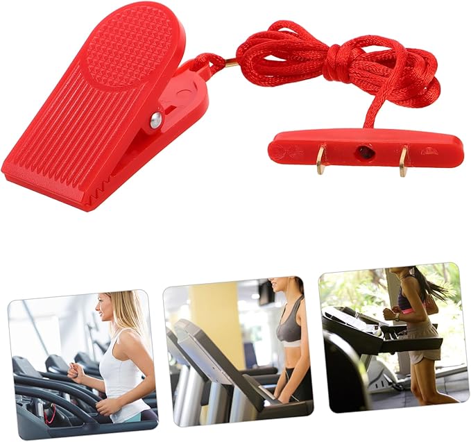 Treadmill Emergency Stop Switch Replacement Key Treadmill Safety Key with Dual Insert Fitness Equipment