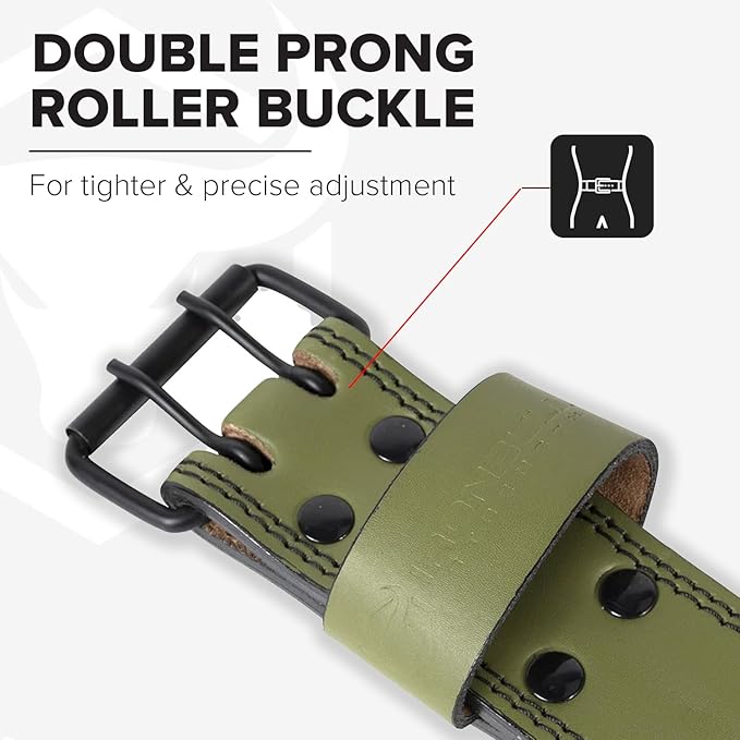 7mm Leather Weight Lifting Belt (IPF, USAPL, USPA, IPL USAW & IWF Approved) - 4" to 2” Tapered Premium Weightlifting Belt for Olympic Lifting, Powerlifting, Cross training, Gym, Workout & Weight Training - Weightlifting Belts for Men and Women