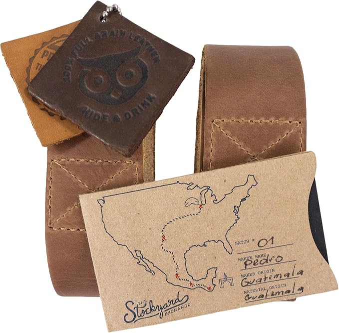 Hide & Drink, Set of 2 Lifting Wrist Straps, Bodybuilding, Sports, Gym, Fitness, Accessories, Strenght Training, Full Grain Leather, Handmade