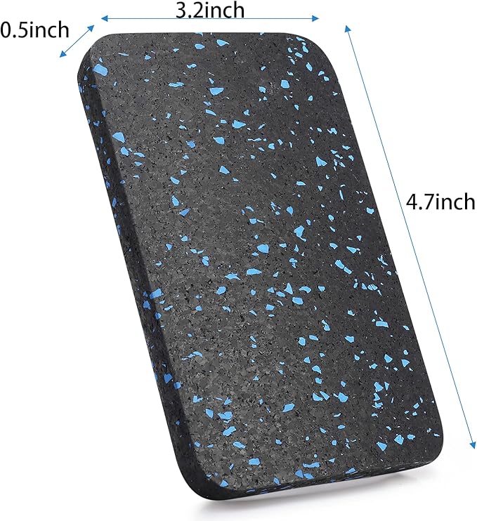 Treadmill Mat Pads, Exercise Equipment Mat with High Density Rubber for Protect Floors 4.7" x 3.2" x 0.5" (6 PCS) Black