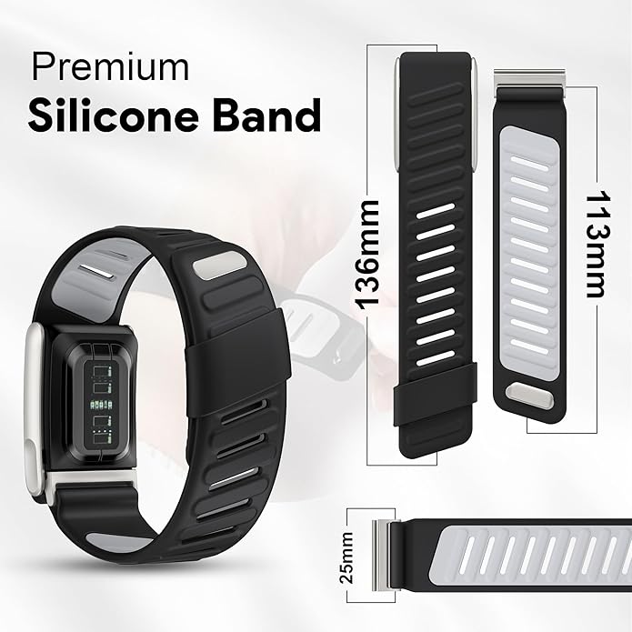 Silicone Sport Replacement Band Compatible with WHOOP 5.0, One, Peak, and Life Fitness Tracker – Breathable, Durable & Comfortable | Not for Whoop Gen 4