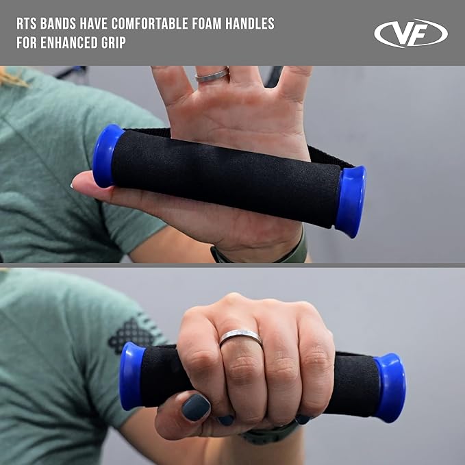 Valor Fitness Resistance Bands - 5lb to 25lbs - Carabiners Attached & 2 Bands per Weight Option with Handles– Sheath Covered - Strength Training New Compact 39" Design - Wall Door Rack Mount Options