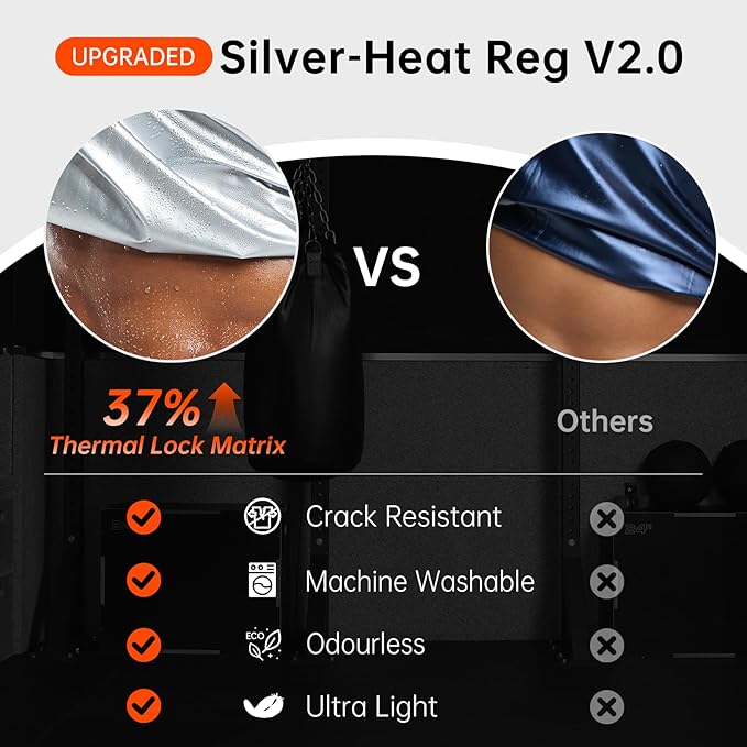 HOTSUIT Sauna Suit for Men Sweat Jackets Sauna Vest with Pocket Exercise Heat Trapping for Gym Exercise