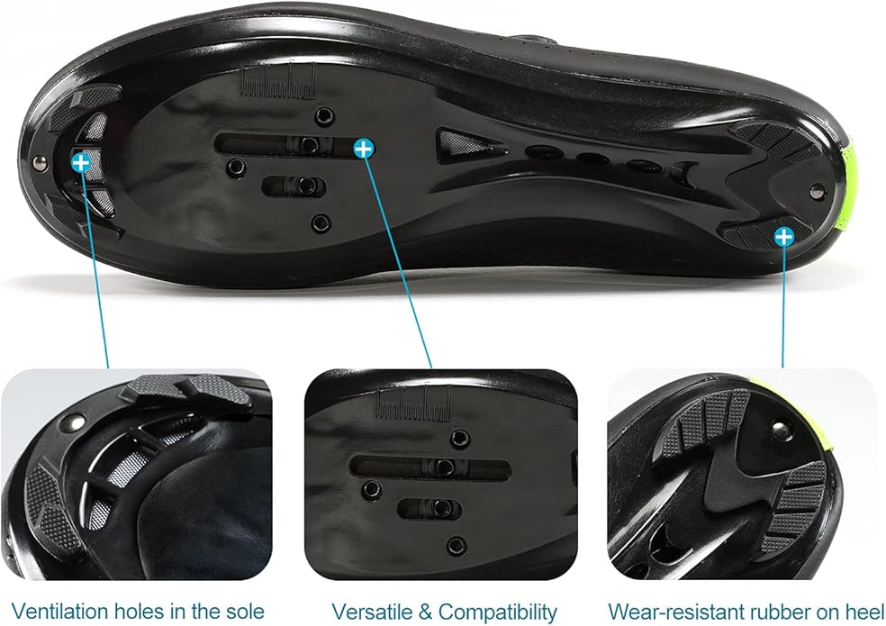 Santic Men's Cycling Shoes Road Cycling Riding Shoes Road Bike Shoes with Buckle- Roadway New