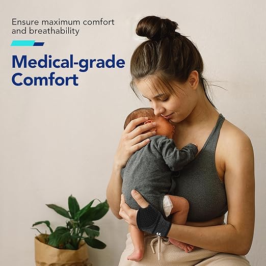 2 x Wrist Brace with Soft Thumb Opening for Mild Carpal Tunnel Tendonitis Arthritis Sprains (Not for Thumb), Compression Hand Brace for Women Men, Wrist Support Strap for Sports Work Typing Sleeping