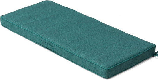 Crestlive Products Outdoor Bench Cushion 42 x 18 Inch, Waterproof Patio Bench Cushions for Outdoor Furniture, Porch Swing Replacement Pad with 30D Foam, Adjustable Straps and Handle, Malachite