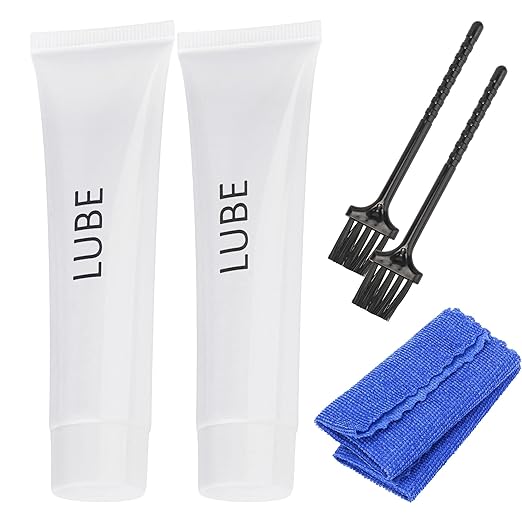 Fitness Treadmill Tube of Tread Belt Deck Lube for Spirit Sole Fitness Treadmill, Silicone Lubricant Oil Maintenance Lubricant p/n N020001, with Cleaning Cloth and Brush (2 Pack)