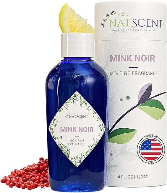 Mink Noir Essential Oils for Diffusers for Home, Nature-derived Vanilla Essential Oil, Long-Lasting & Family-Friendly Diffuser Oils Scents, IFRA Certified, Cold Air & Ultrasonic - 4 oz