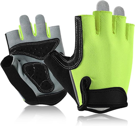 Double-Layer Deerskin Palm Gym Gloves: Anti-Slip Workout Gloves for Men & Women | Weight Lifting, Cycling, Rowing | Breathable 3D Padded Design