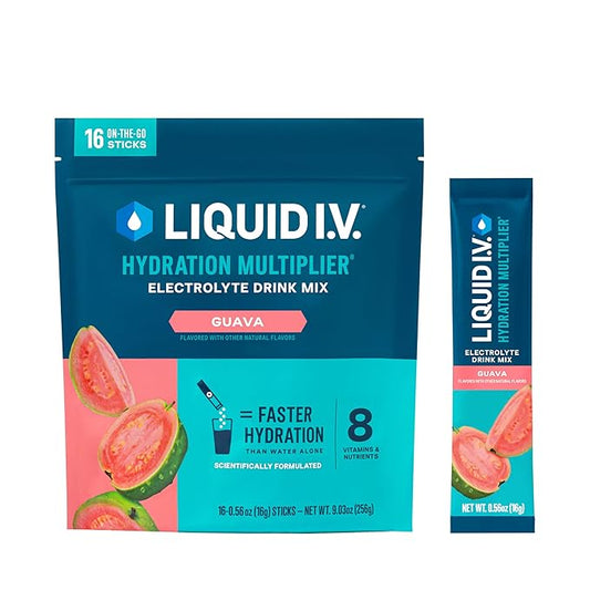 Liquid I.V.® Hydration Multiplier - Guava | Electrolyte Powder Drink Mix | 1 Pack (16 Servings)