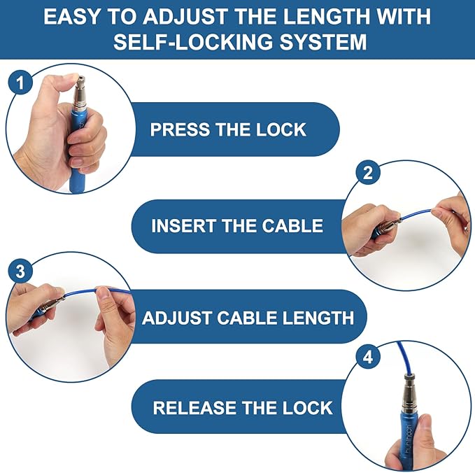 Speed Weighted Jump Rope with Secure Lock Mechanism, 360° Smooth Swivel, Non-Slip Matte Textured Handles, Features 2 Performance Cords for Effective Fitness Workouts