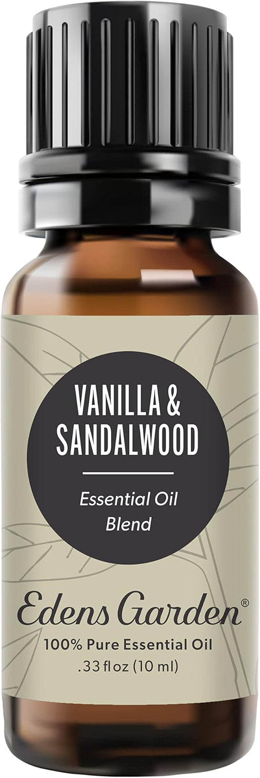 Edens Garden Vanilla Sandalwood Essential Oil Blend- 100% Pure Premium Grade, Undiluted, Natural, Therapeutic, Aromatherapy, The Best for Diffusing, Skin, Candle, Laundry 10 ml (.33 fl oz)