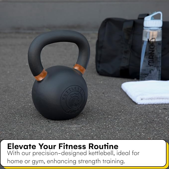 Kettlebell Kings Powder Coated Kettlebell Weights - 9-97 lb Strength Training Kettlebells for Men and Women - Hand Weights Workout Gym Equipment - Weights Set for Home Gym- New