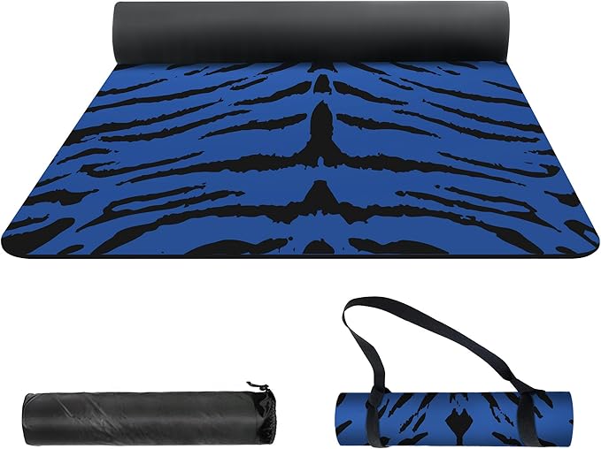 nuveti Yoga Mat Print Extra Thick TPE Non Slip Fitness Exercise Mat with Carrying Bag,72"x24" Extra Thick 6MM Exercise & Workout Mat for Yoga, Pilates Fitness and Floor Exercises