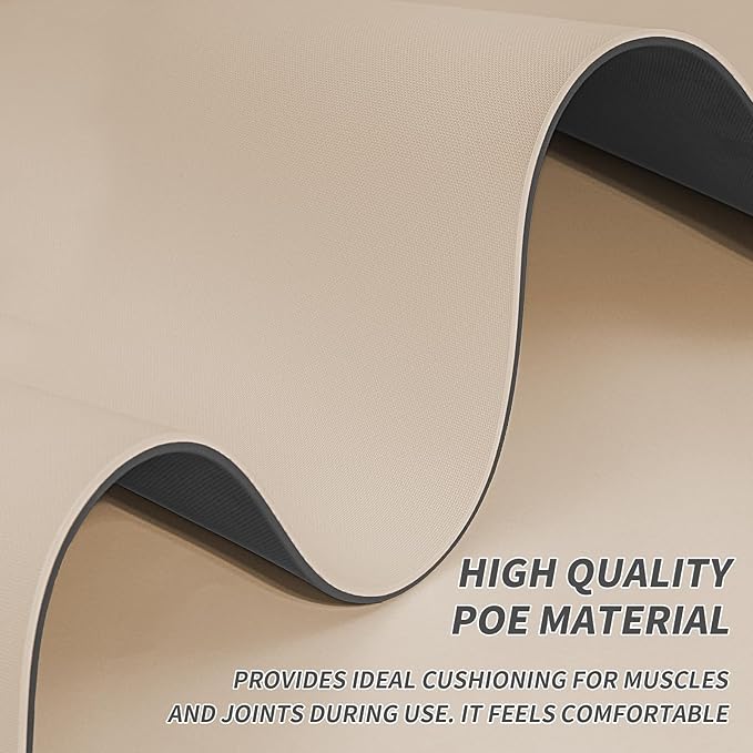 Yoga Mat with Strap,Non-Skid Workout Mat,8mm Thick Yoga Mat,POE Yoga Mats for Women Men Kids,Exercise Mat with Easy-Cinch,72"x24"x0.32” (183x61x0.8cm)