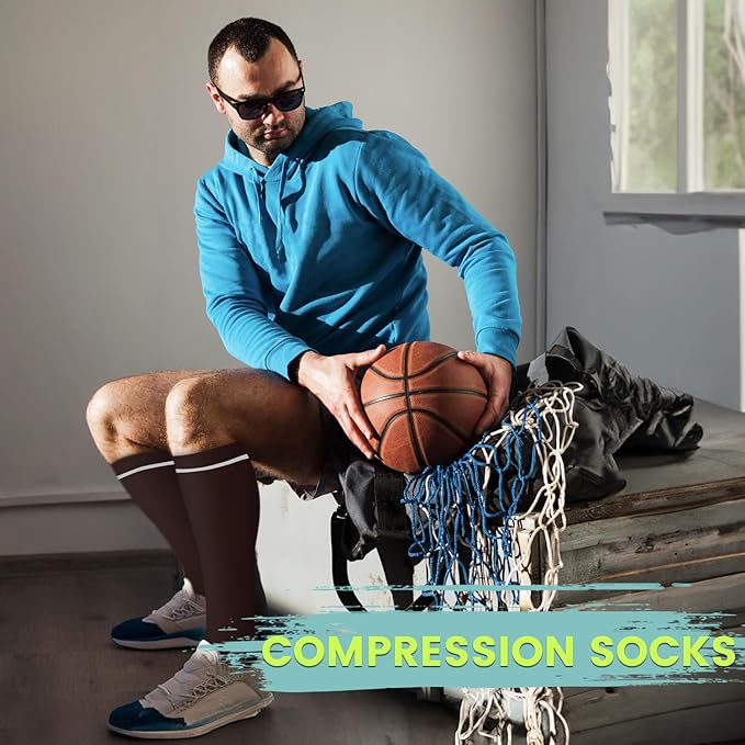 Iseasoo Copper Compression Socks (15-20 mmHg) for Men & Women - Running, Hiking, Cycling, Travel - Improves Circulation