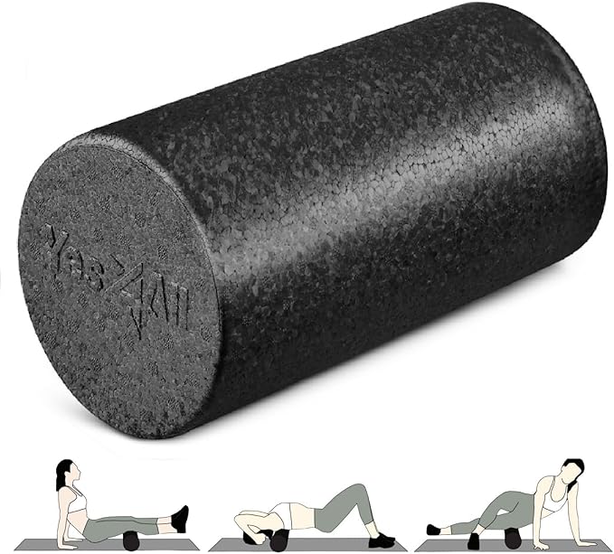 Yes4All High-Density EPP Round Back Roller Foam, Exercise Foam Roller for Yoga, Pilates & Stretching - 12, 18, 24, 36 inch