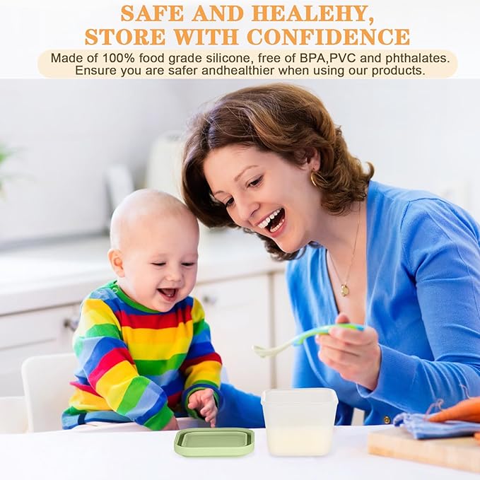 6 Pack 9 oz Silicone Snack Container for Kids, Reusable Silicone Food Storage Containers with Lid, Meal Prep Storage for Fruit, Kids Lunch Box for Travel, Home