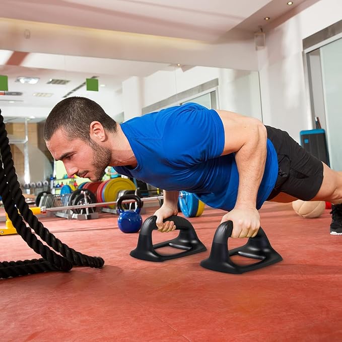 SELEWARE Push Up Bars Pushup Stands Handstand Bars, Soft Rubber Handle Provide Comfy Grip, Fit for Calisthenics, Fitness, Floor strength training, Stable and Sturdy Construction Support 500 lbs