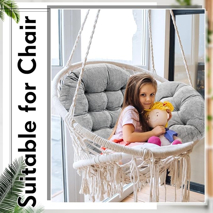 Jerify Floor Pillow Cushions 22 x 22 Inch Round Square Large Meditation Floor Pillow for Classroom Adult Meditation Picnic Party Cushion for Seating Gift Christmas(Round,Light Grey,4 Pcs)