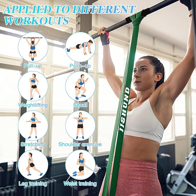 Resistance Bands, 5 Pcs Pull Up Assistance Bands Pull Up Bands Exercise Bands for Men Women, Workout Bands for Working Out, Muscle Strength Training, Body Stretching