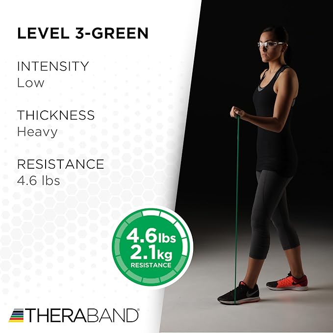 THERABAND Resistance Band, Black, Special Heavy, 50-Yard Roll, Latex Elastic Band for Exercise