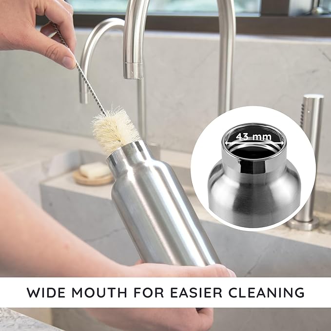 Bambaw Insulated Metal Water Bottles | Small Water Bottle 350 ml | Leakproof Water Bottle | Kids Stainless Steel Water Bottle | Thermal Bottles | Metal Water Bottle Kids | Eco Water Bottle 350ml