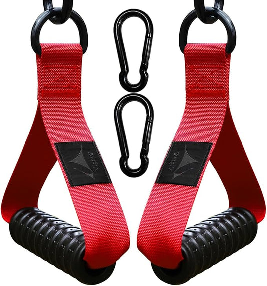 1000lbs Heavy Duty Fitness Handles - Non-Slip Rubber Exercise Grips for Cable Machines, Resistance Bands, Pulley Systems - Universal Attachment for Home & Commercial Gym Workout Equipments