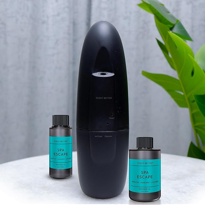 Scent Better Spa Escape Aroma Essential Oil Blend: an Aromatherapy Blend of Green Tea, Mandarin, and Cucumber for Ultrasonic Diffusers & Nebulizers (2 Fl Oz, 60 mL)