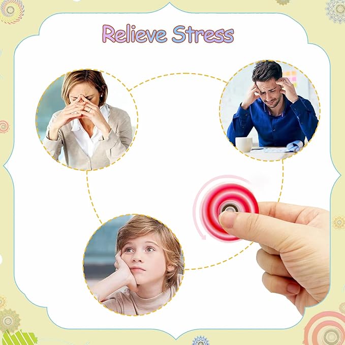 40 Pack Mini Fidget Spinner Toys Party Favors Easter Basket Goodie Bag Stuffers Gifts,Stress Relief Sensory Toys for Kids Teens Adults Autisms,Treasure Box Toy for Classroom Prizes Supplies (color-40)