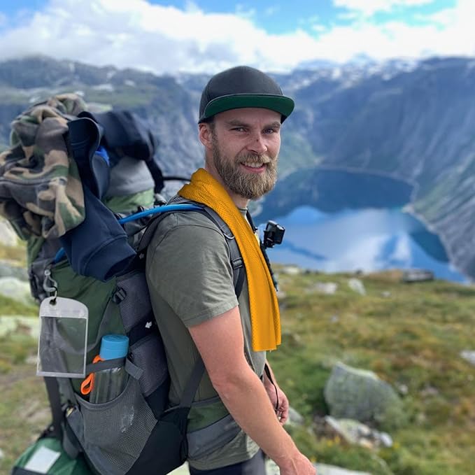 Custom 1-200 Pack Cooling Towel 40"x12", Design Your Team Logo Photo Ice Towel Personalized Soft Breathable Sport Towel Customized Workout Sweat Towel for Yoga Gym Activities (Orange)