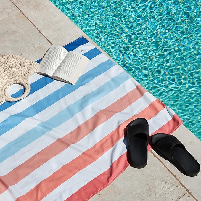 Dock & Bay Beach Towel - Quick Dry, Sand Free - Compact, Lightweight - 100% Recycled - Includes Bag - Summer - Sand to Sea, Extra Large (200x90cm, 78x35)