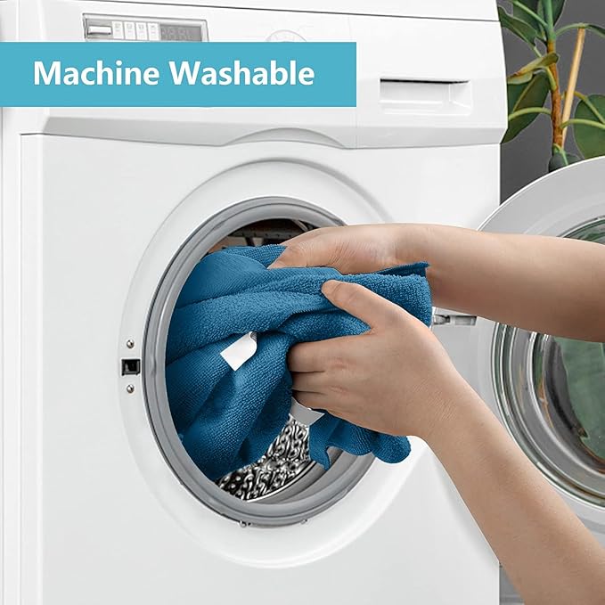 HOMEXCEL Navy Blue Microfiber Cleaning Cloth, 50 Pack Cleaning Towels for Kitchen, Lint Scratch Free, Highly Absorbent, and Reusable Cleaning Rags for House, Window and Glass, Cars, 11.5 X11.5 inch