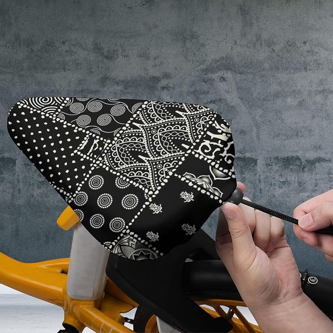 Waterproof Bike Seat Cover with Drawstring Waterproof Bike Seat Rain Cover Seat Protective Water Resistant Bicycle Saddle Rain Dust Cover