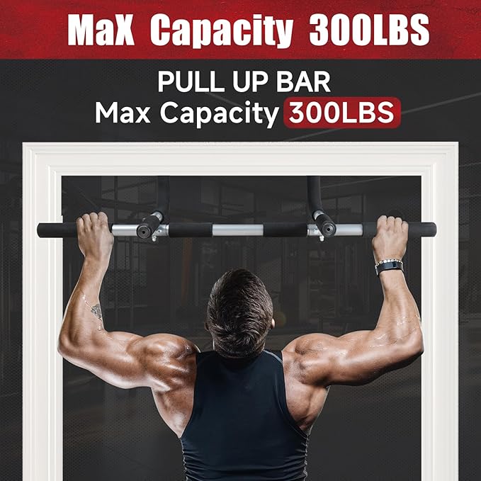 leikefitness Pull-Up Bar For Door Frame Adjustable Portable Upper Body Fitness Workout For Home Gyms
