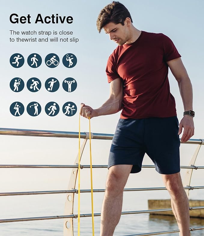 Smart Watches for Men Women with Blood Pressure Monitor,1.9" HD Full Touch Screen, 24/7 Heart Rate Monitor, SpO2/Sleep Tracker, IP67 Waterproof Smartwatch,123 Sports Fitness Tracker for Android iOS